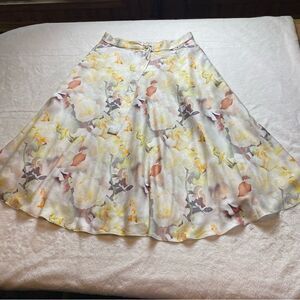 Mignon Duo Floral Pollinated MIDI Skirt Size Medium